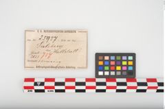 Etikett zu Bronzearmreif (NHMW-PRAE-025957)